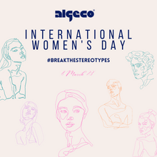 Grafica per la giornata internazionale della donna con volti femminili disegnati a linea